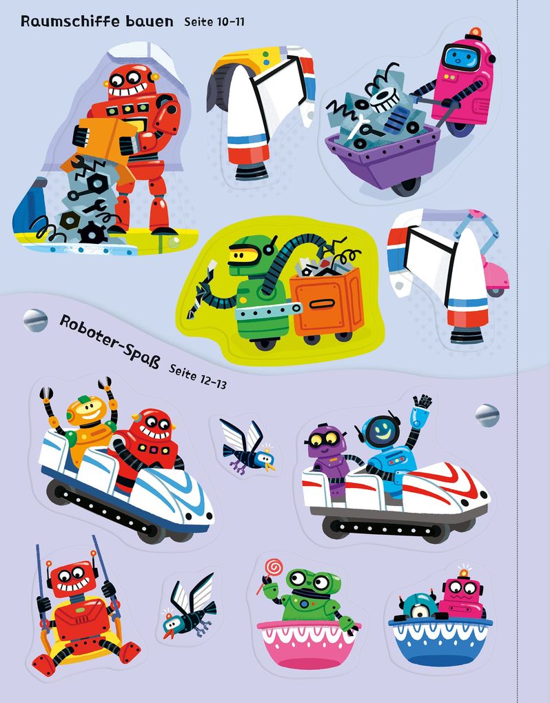Weitere Ansicht: Mein erstes Stickerbuch METALLIC: Roboter | Alice Beecham