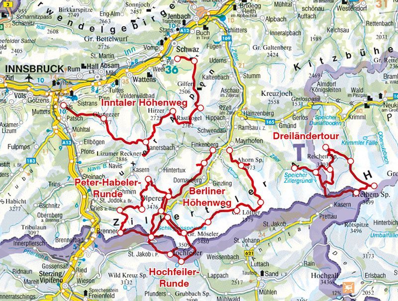 Weitere Ansicht: ROTHER Wanderführer Von Hütte zu Hütte Zillertal. 5 Mehrtagestouren in den Zillertaler und Tuxer Alpen - mit dem Berliner Höhenweg | Mark Zahel