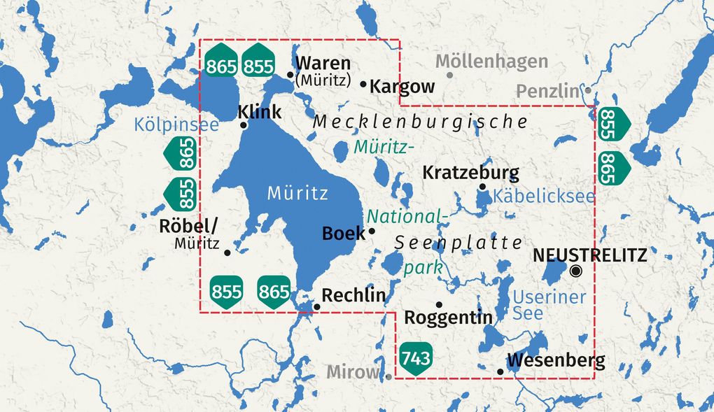 Weitere Ansicht: KOMPASS Wanderkarte 853 Müritz-Nationalpark 1:25.000