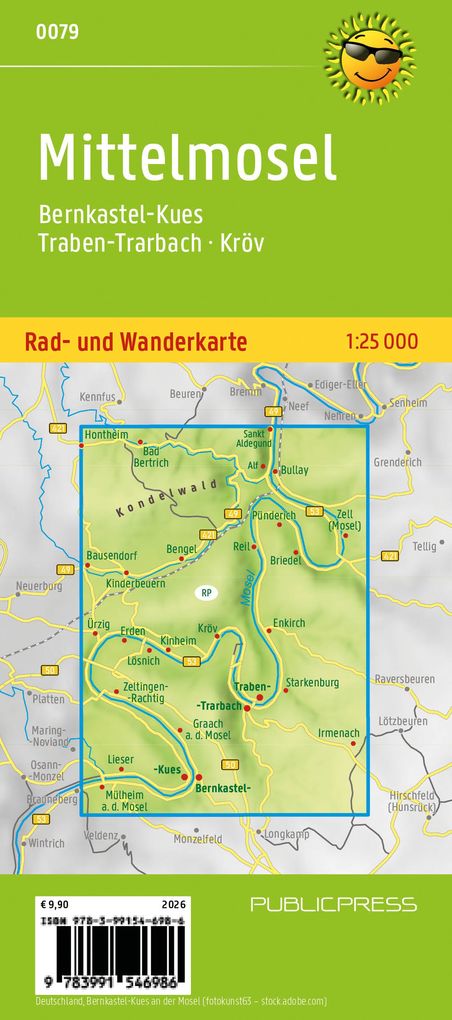 Weitere Ansicht: Publicpress Rad- und Wanderkarte Mittelmosel, Bernkastel-Kues, Traben-Trarbach, Kröv 1:25.000