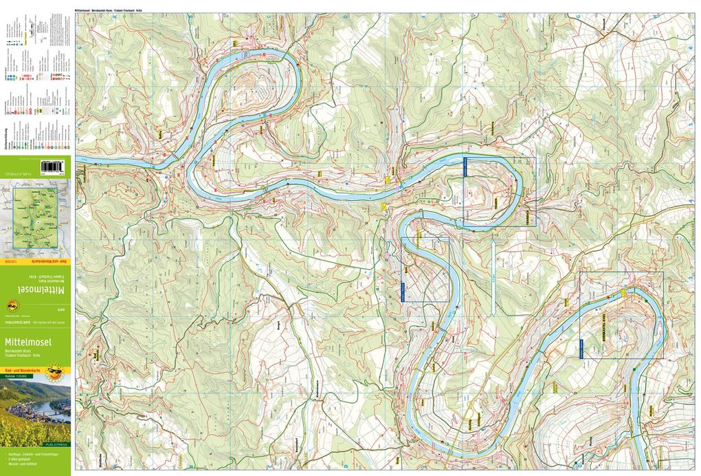 Weitere Ansicht: Publicpress Rad- und Wanderkarte Mittelmosel, Bernkastel-Kues, Traben-Trarbach, Kröv 1:25.000