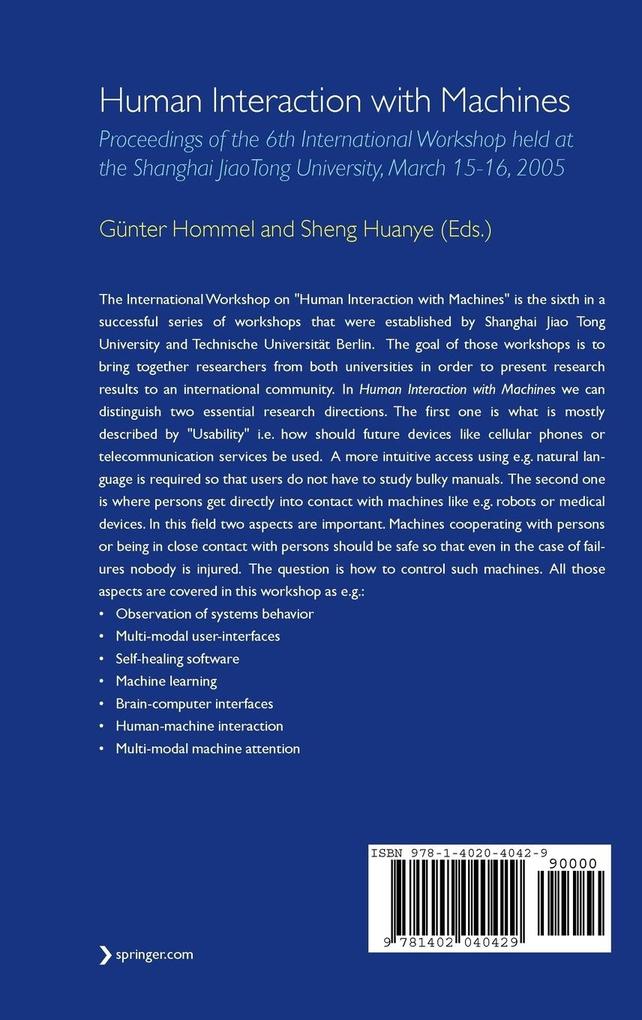 Weitere Ansicht: Human Interaction with Machines