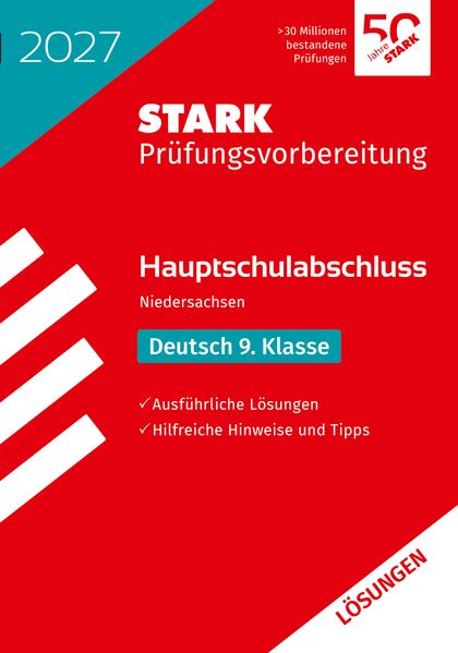 Produktbild: STARK Lösungen zu Deutsch 9. Klasse - Hauptschulabschluss 2027 Niedersachsen - Prüfungsvorbereitung