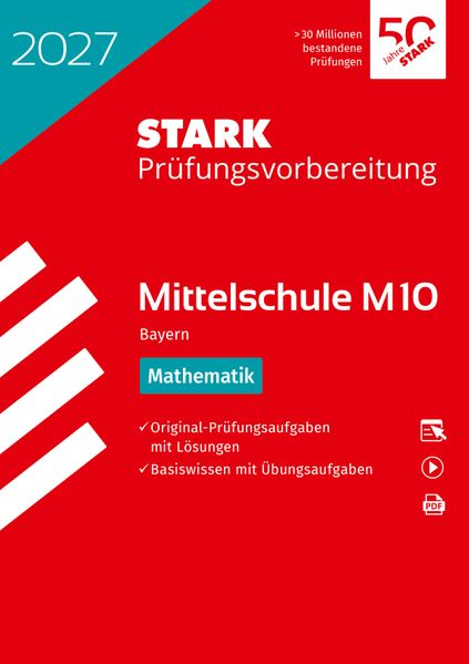 Produktbild: STARK Mathematik 10. Klasse - M10 Mittelschule 2027 Bayern - Prüfungsvorbereitung