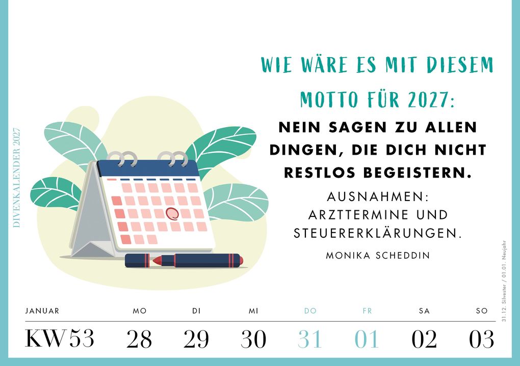 Weitere Ansicht: Divenkalender 2027 | Monika Scheddin