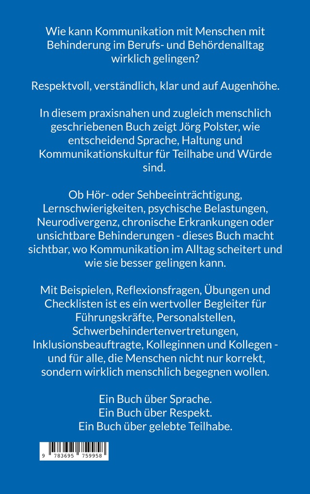 Weitere Ansicht: Besser verstehen, barrierefrei kommunizieren | Jörg Polster