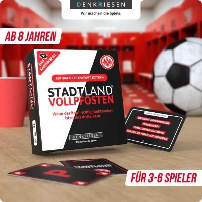 Weitere Ansicht: DENKRIESEN - STADT LAND VOLLPFOSTEN® - Das Kartenspiel - Eintracht Frankfurt EDITION - "Wenn der Kopf richtig funktioniert, ist er das dritte Bein." | Denis Görz, Ricardo Barreto