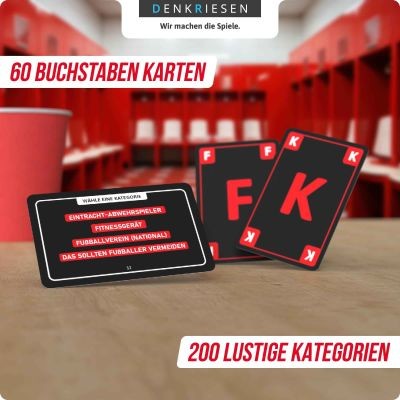 Weitere Ansicht: DENKRIESEN - STADT LAND VOLLPFOSTEN® - Das Kartenspiel - Eintracht Frankfurt EDITION - "Wenn der Kopf richtig funktioniert, ist er das dritte Bein." | Denis Görz, Ricardo Barreto