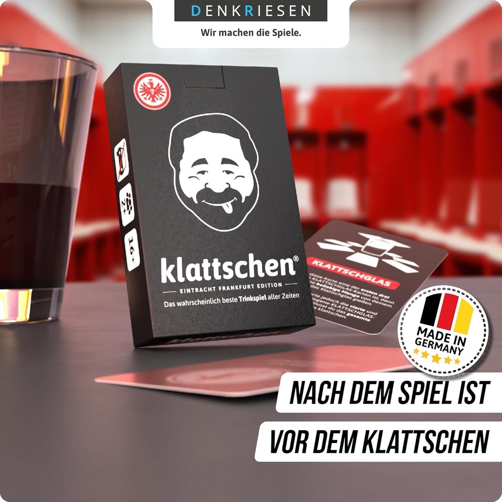Weitere Ansicht: DENKRIESEN - klattschen® | Eintracht Frankfurt Edition - "Das wahrscheinlich beste Trinkspiel aller Zeiten." | Denis Görz, Ricardo Barreto