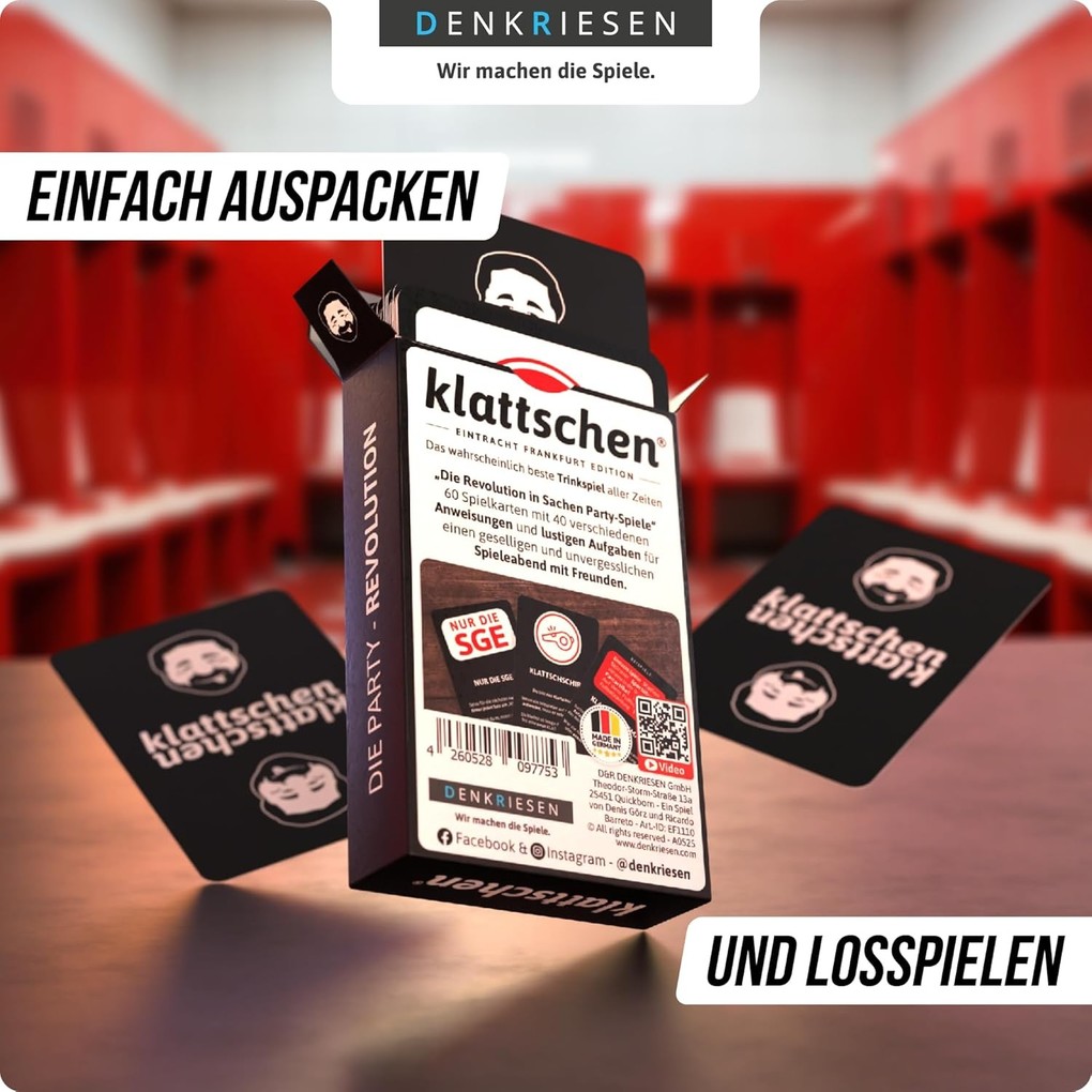 Weitere Ansicht: DENKRIESEN - klattschen® | Eintracht Frankfurt Edition - "Das wahrscheinlich beste Trinkspiel aller Zeiten." | Denis Görz, Ricardo Barreto