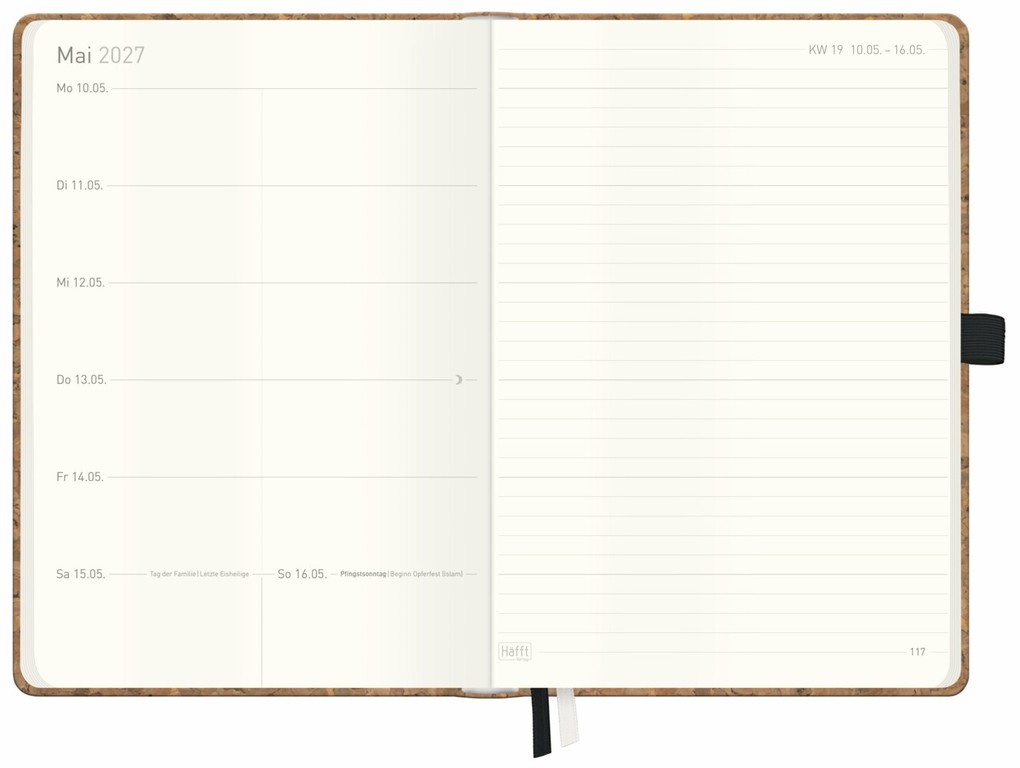 Weitere Ansicht: Wochen-Notiz-Timer Classic 26/27 A5 17 Monate [Fine Flowers Salbei] | Andreas Reiter