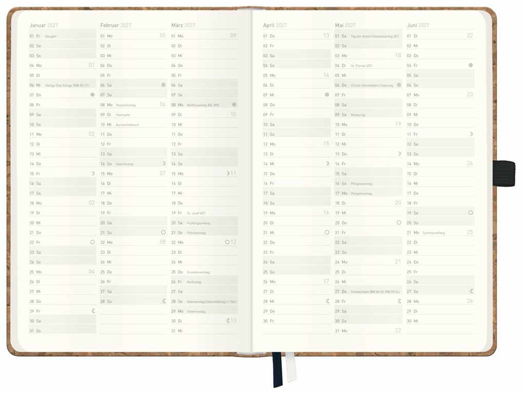 Weitere Ansicht: Wochen-Notiz-Timer Classic 26/27 A5 17 Monate [Fine Flowers Salbei] | Andreas Reiter