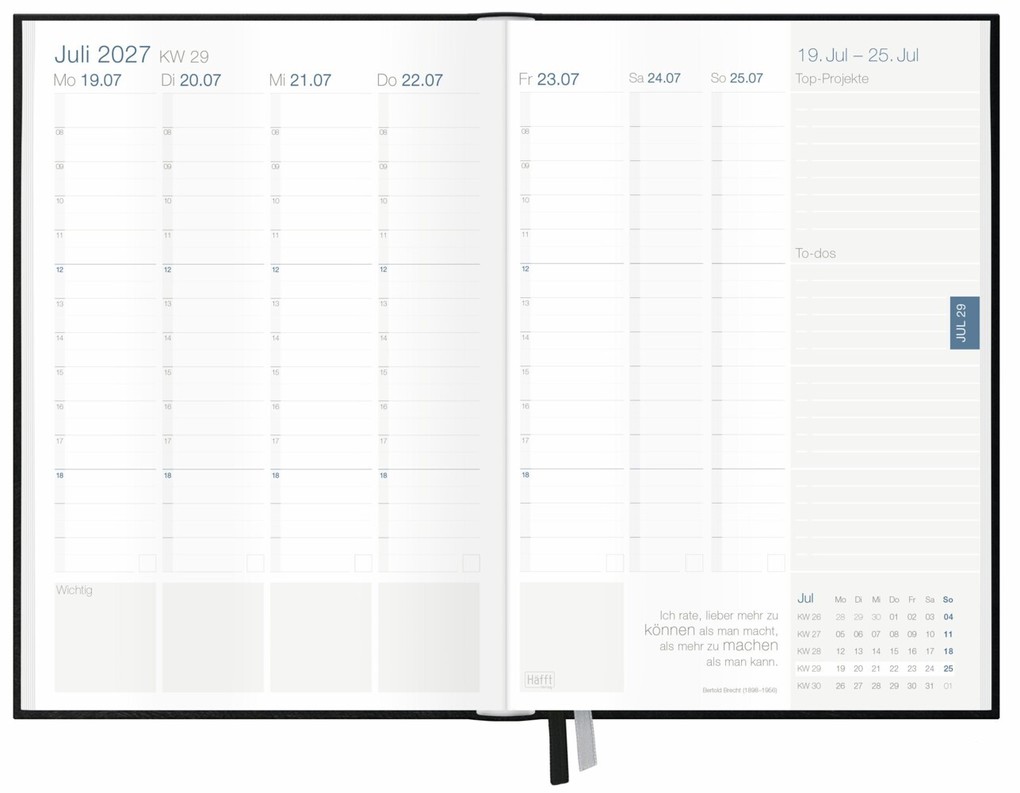 Weitere Ansicht: Business-Timer 26/27 17 Monate KL [Grau-Rosé] | Andreas Reiter
