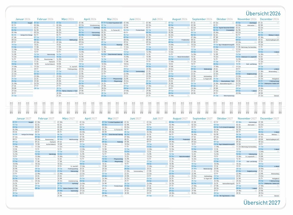 Weitere Ansicht: Tischkalender 17 Monate 26/27 [Königsblau] | Andreas Reiter