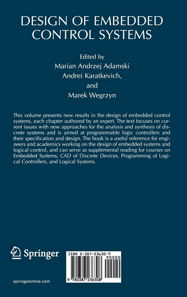 Weitere Ansicht: Design of Embedded Control Systems