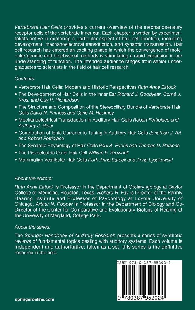Weitere Ansicht: Vertebrate Hair Cells