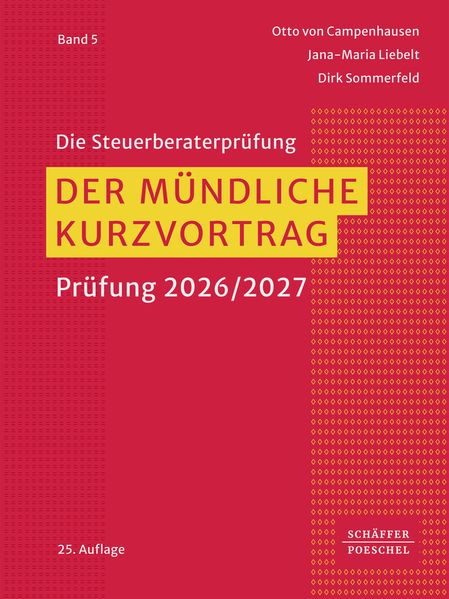 Produktbild: Der mündliche Kurzvortrag | Otto von Campenhausen, Jana-Maria Liebelt, Dirk Sommerfeld