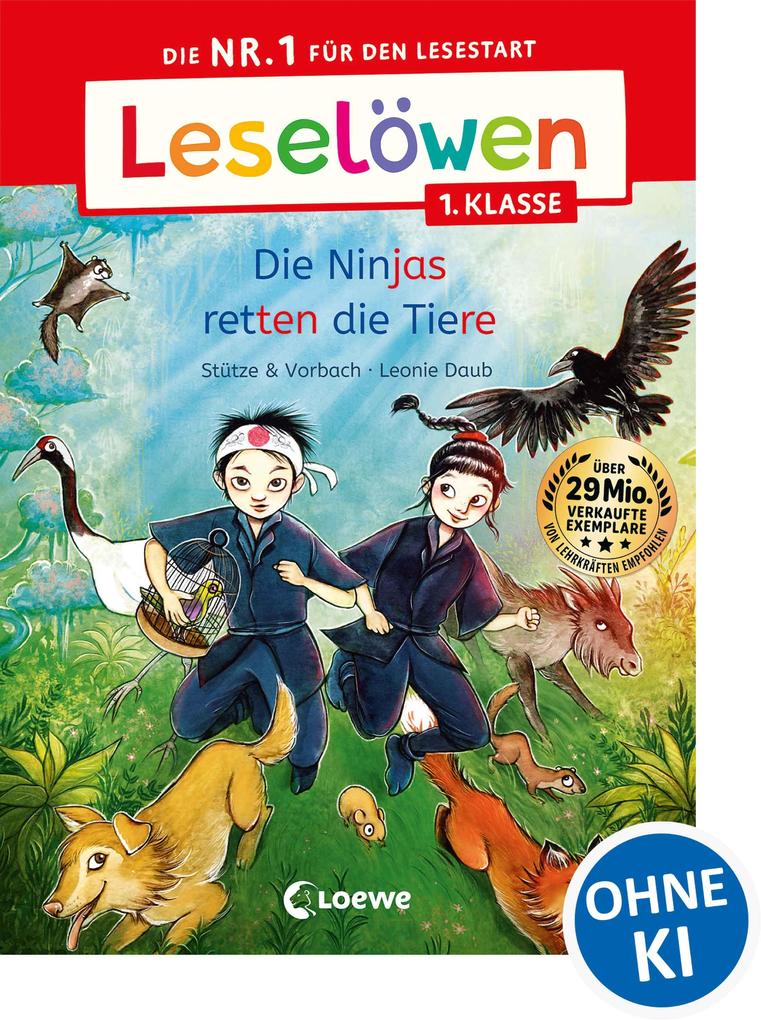Produktbild: Leselöwen 1. Klasse - Die Ninjas retten die Tiere | Stütze Vorbach