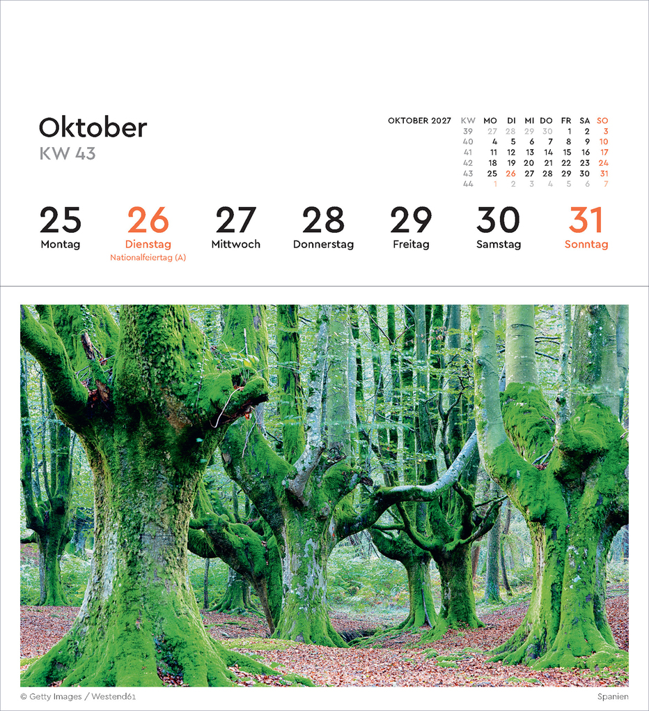 Weitere Ansicht: Alte Bäume - KUNTH Postkartenkalender 2027