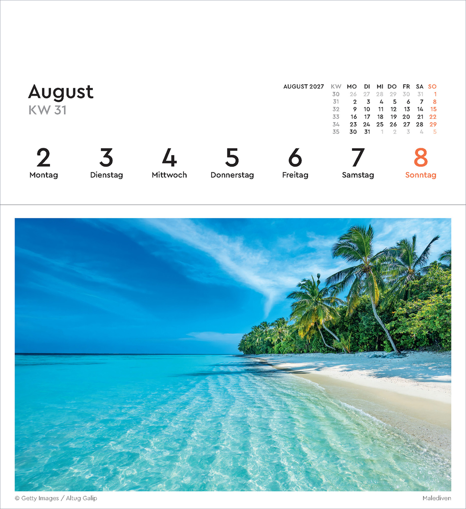 Weitere Ansicht: Urlaubsfeeling - KUNTH Postkartenkalender 2027
