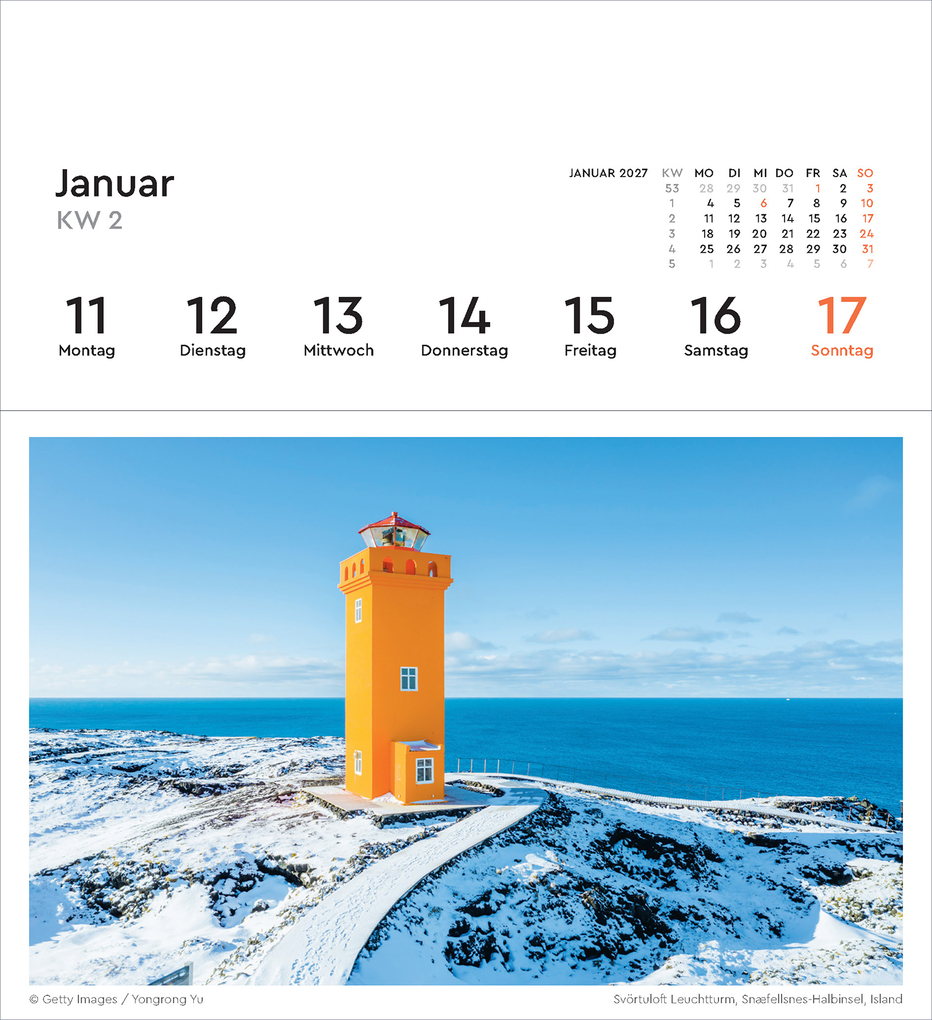 Weitere Ansicht: Leuchttürme - KUNTH Postkartenkalender 2027