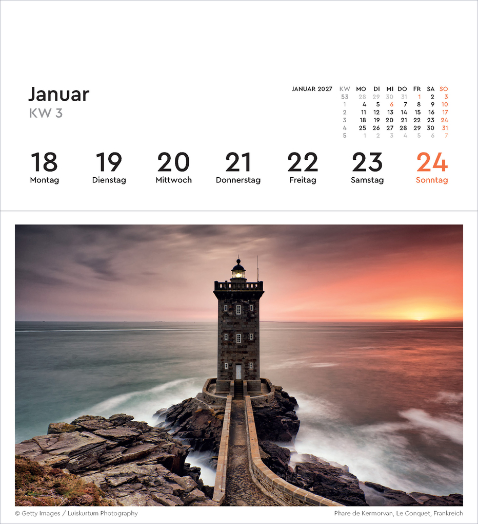 Weitere Ansicht: Leuchttürme - KUNTH Postkartenkalender 2027