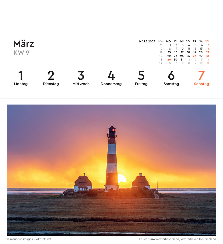 Weitere Ansicht: Leuchttürme - KUNTH Postkartenkalender 2027