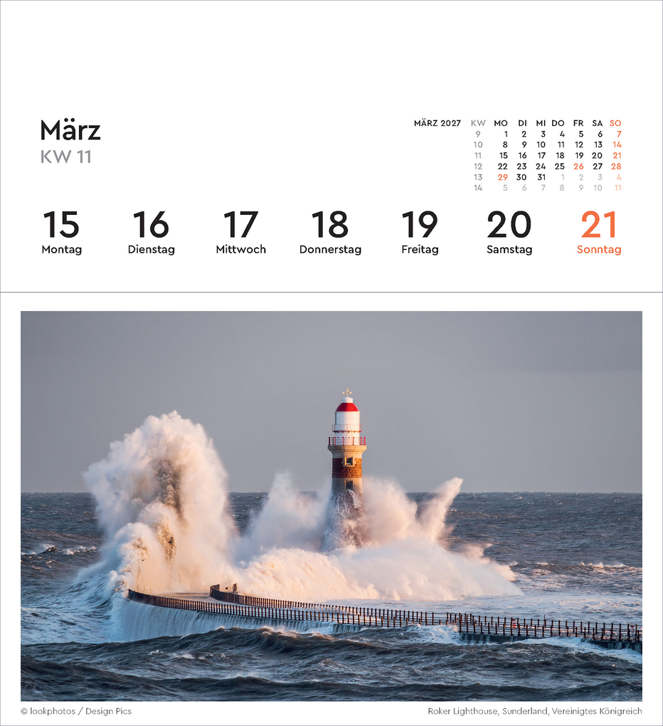 Weitere Ansicht: Leuchttürme - KUNTH Postkartenkalender 2027