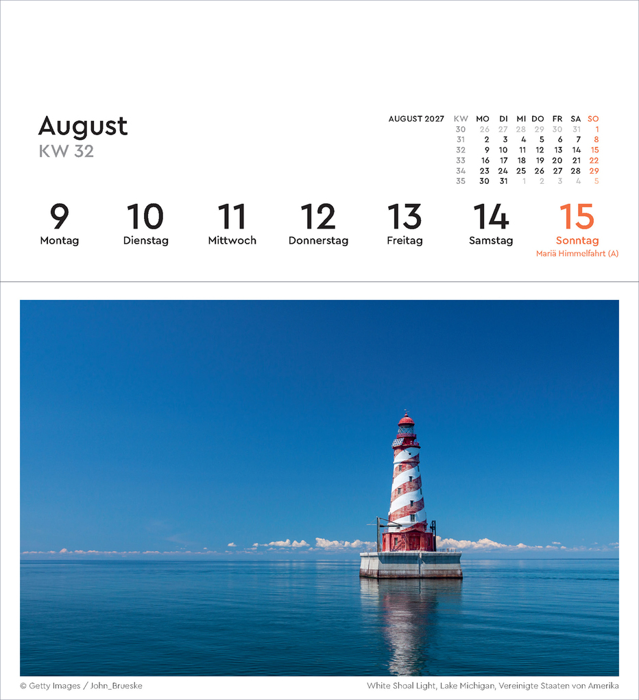 Weitere Ansicht: Leuchttürme - KUNTH Postkartenkalender 2027