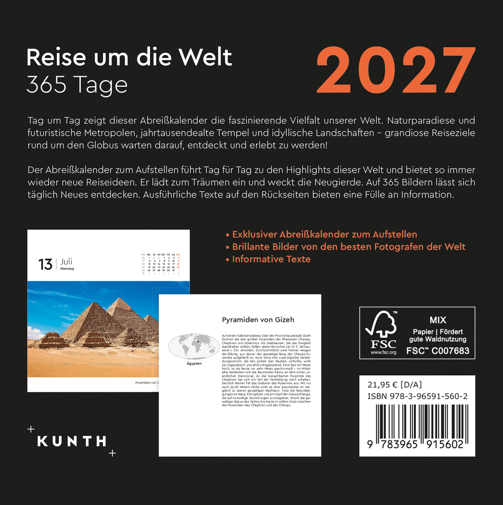 Weitere Ansicht: Reise um die Welt - KUNTH 365-Tage-Abreißkalender 2027
