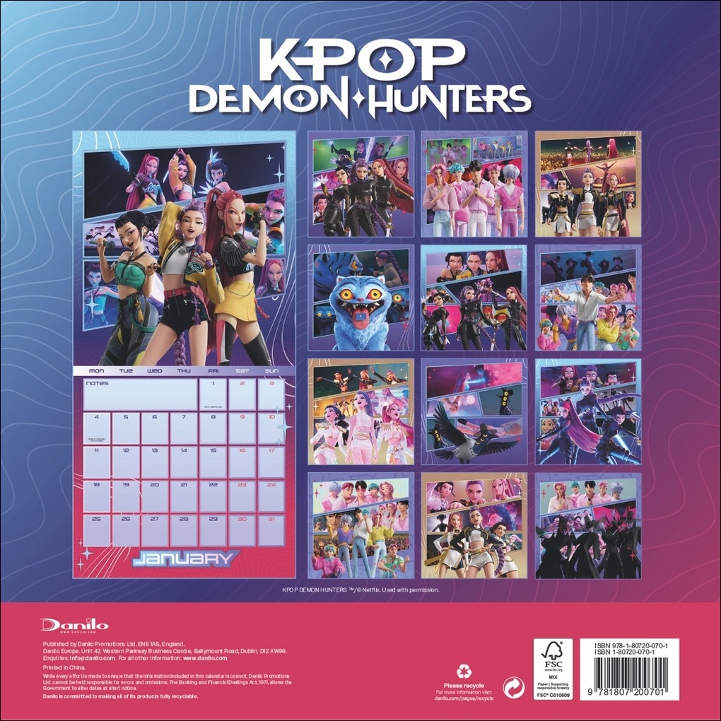 Weitere Ansicht: KPop Demon Hunters Broschurkalender 2027