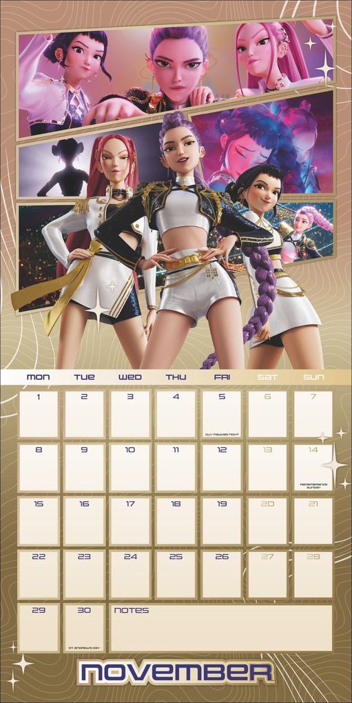 Weitere Ansicht: KPop Demon Hunters Broschurkalender 2027