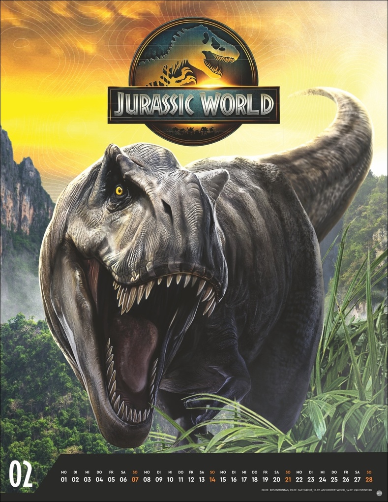 Weitere Ansicht: Jurassic Filmplakate Posterkalender 2027