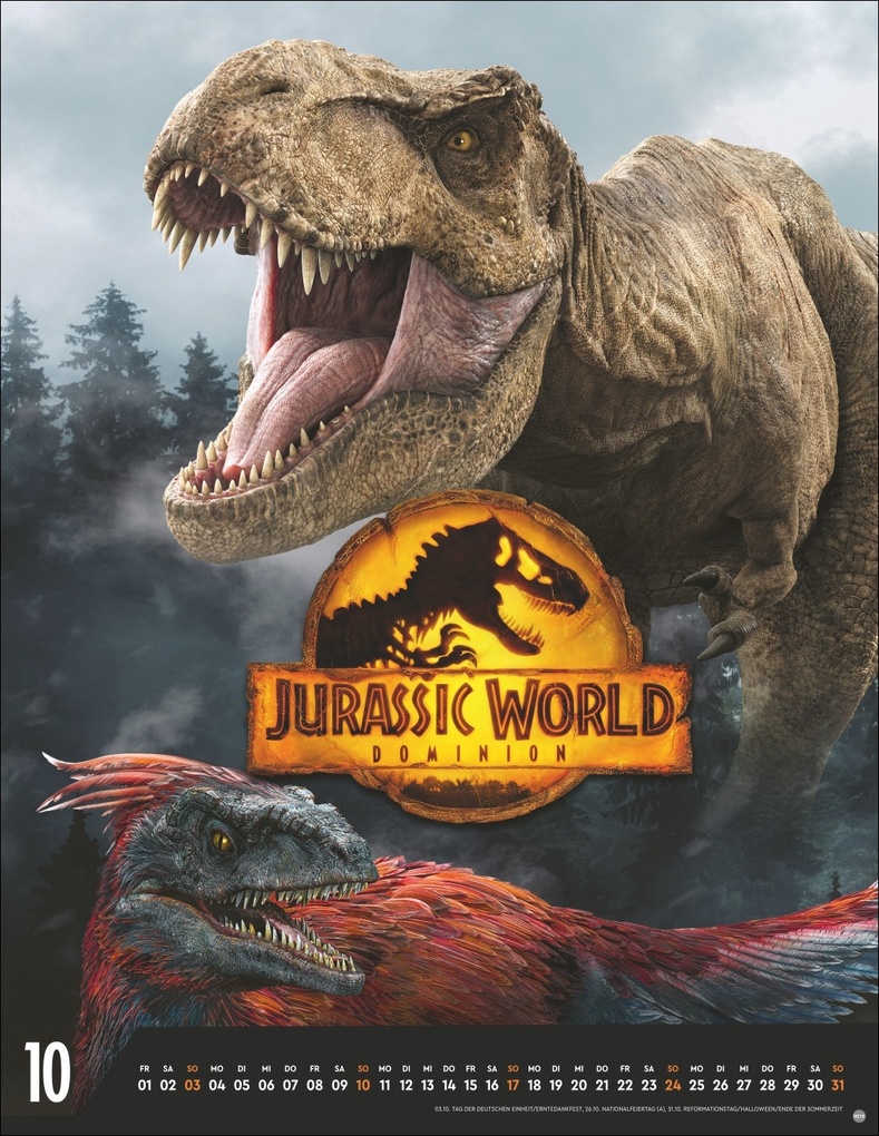 Weitere Ansicht: Jurassic Filmplakate Posterkalender 2027