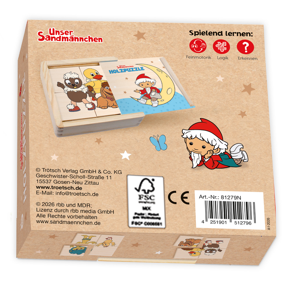 Weitere Ansicht: TRÖTSCH - Unser Sandmännchen Holzpuzzle