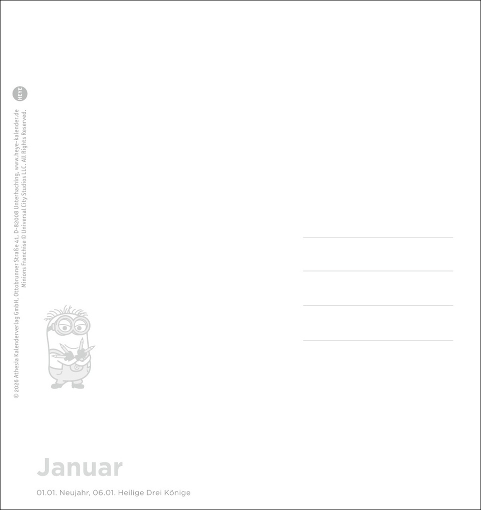 Weitere Ansicht: Minions Postkartenkalender 2027
