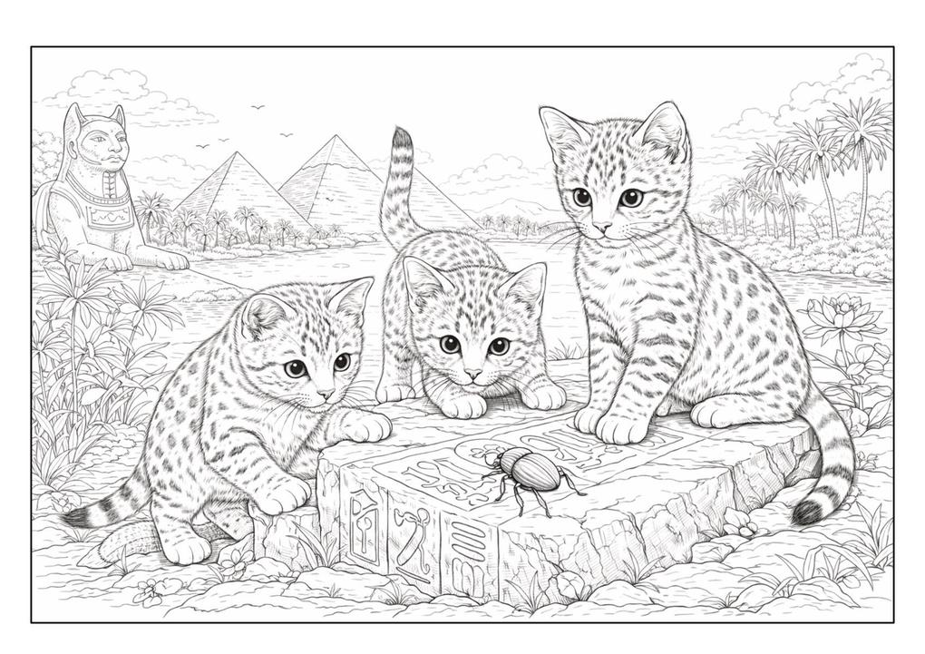 Weitere Ansicht: Katzen Malbuch für Kinder ab 8 Jahren und Erwachsene mit 50 detailreichen Ausmalmotiven | Josef Mickey Müller