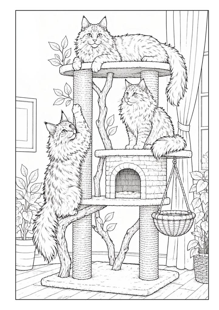 Weitere Ansicht: Katzen Malbuch für Kinder ab 8 Jahren und Erwachsene mit 50 detailreichen Ausmalmotiven | Josef Mickey Müller
