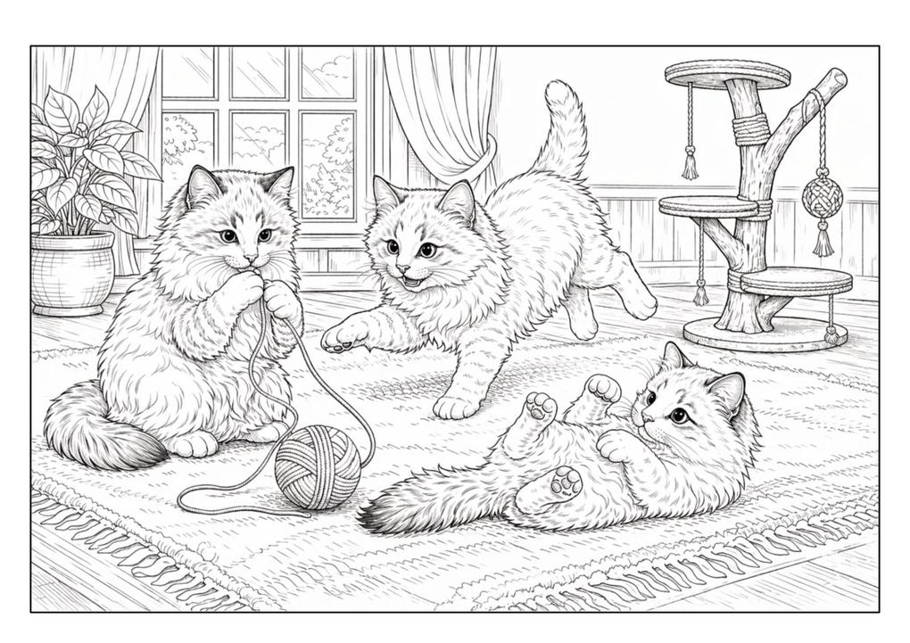 Weitere Ansicht: Katzen Malbuch für Kinder ab 8 Jahren und Erwachsene mit 50 detailreichen Ausmalmotiven | Josef Mickey Müller