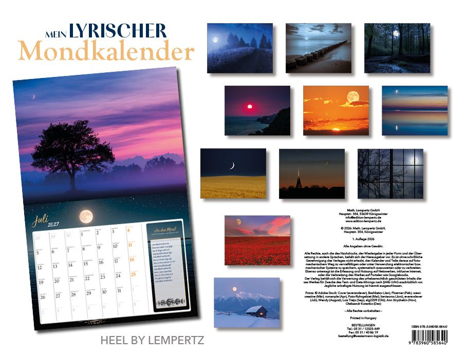 Weitere Ansicht: Mein lyrischer Mondkalender 2027 Eintragkalender