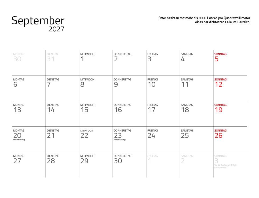 Weitere Ansicht: Otter Kalender 2027 Wandkalender Eintragkalender