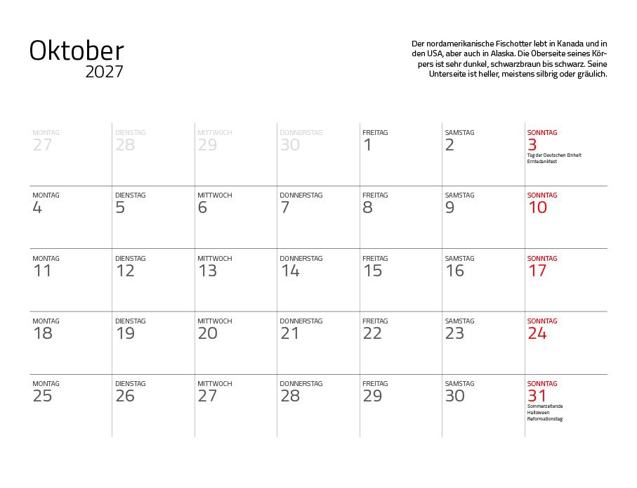 Weitere Ansicht: Otter Kalender 2027 Wandkalender Eintragkalender