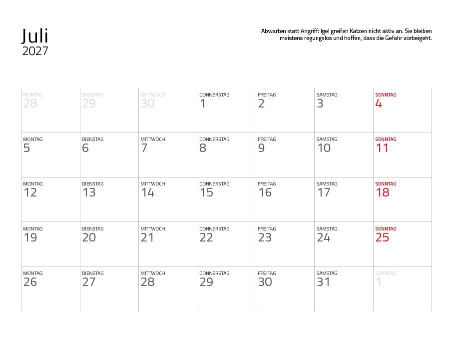 Weitere Ansicht: Igel 2027 Eintragkalender