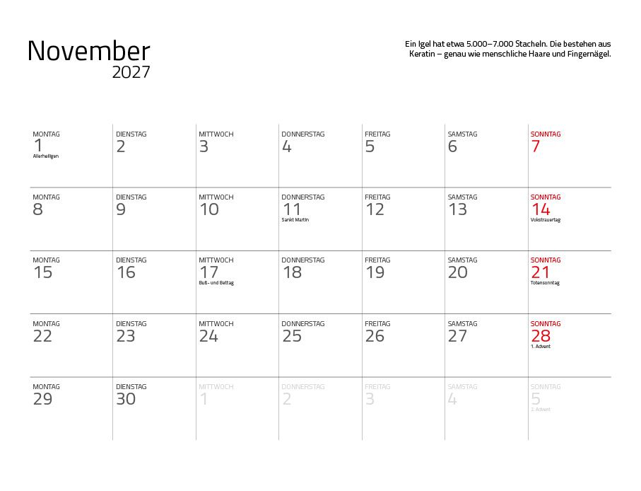 Weitere Ansicht: Igel 2027 Eintragkalender
