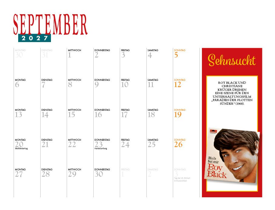 Weitere Ansicht: Roy Black Kalender 2027