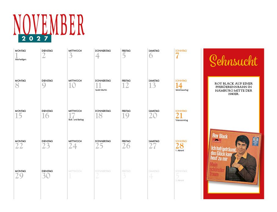 Weitere Ansicht: Roy Black Kalender 2027