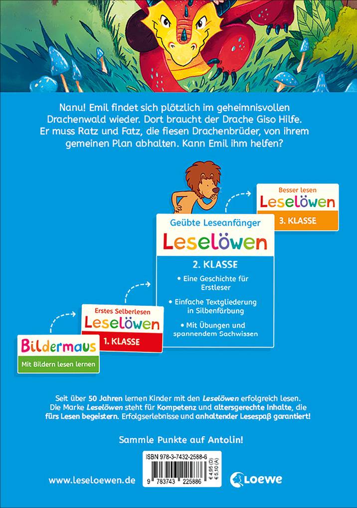 Weitere Ansicht: Leselöwen 2. Klasse - Reise in den Wald der Drachen | Michael Peinkofer