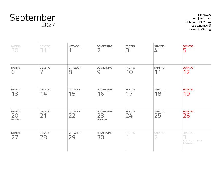 Weitere Ansicht: Traktor Klassiker 2027 - Eintragkalender