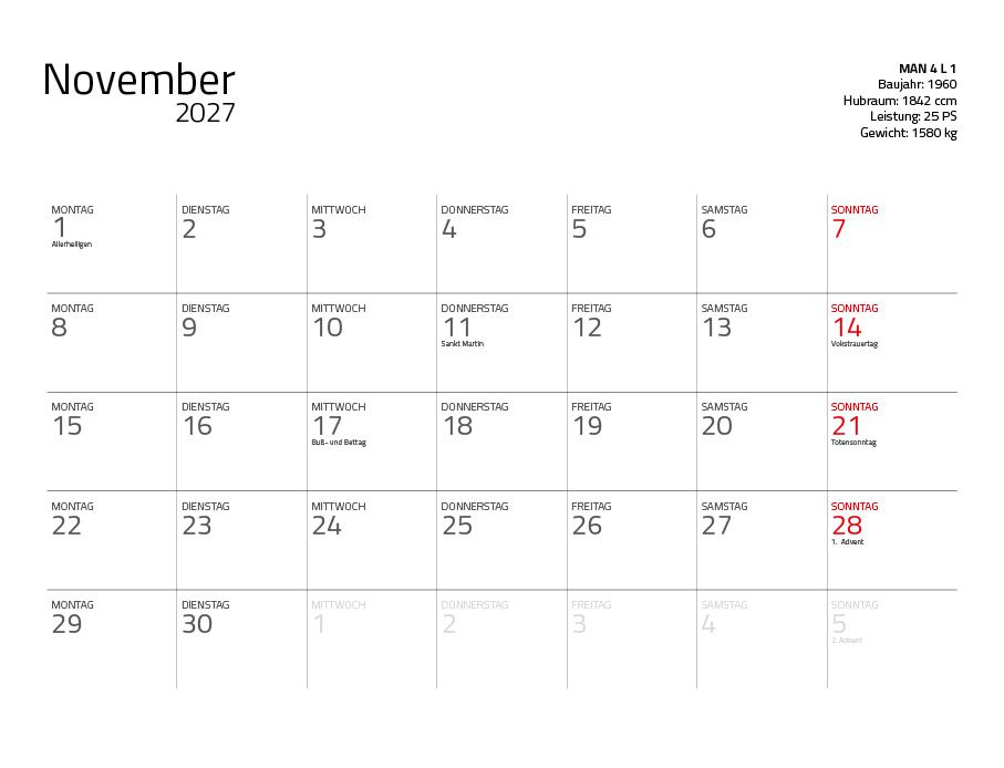 Weitere Ansicht: Traktor Klassiker 2027 - Eintragkalender