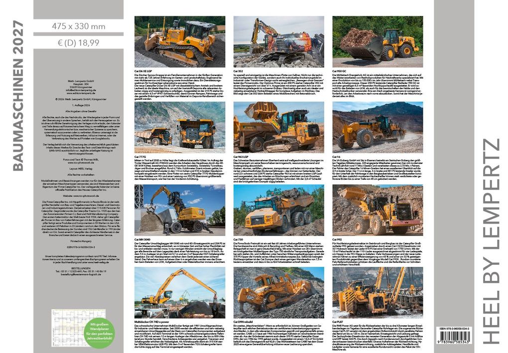 Weitere Ansicht: Baumaschinen Kalender 2027 | Thomas Wilk
